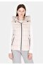 Regular Fit Hooded Zippered Lined Water Resistant Women's Beige Vest