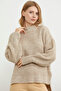 Long Back Casual Knitwear Sweater - Beige