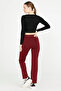 Women's Knitwear Trousers - Claret Red - 4