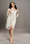 Collar Sleeve Skirt Lace Bamboo Cotton Dressing Gown
