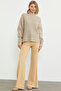 Long Back Casual Knitwear Sweater - Beige - 4
