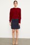 Knitwear Sweater with Hair Knit Detail - Red - 4