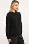 Pearl Detailed Stand Collar Knitwear Sweater - Black - 5