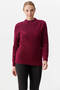 Half Fisherman Knitwear Sweater - Claret Red