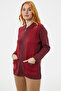 Thick Zippered Pocket Detailed Knitwear Cardigan - Claret Red - 2