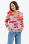 V-Neck Buttoned Pocket Knitwear Cardigan - Lilac