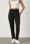 Elastic Waistband, Rope Detail on the Front, Sweatpants - Black - 2