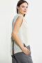 Wool Knitwear Sweater - Open Back and Tie, Bone Model - 5