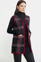 Full Needle Double Color Wool Knitwear Vest - Black - 5