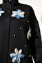 Women's Tulle Floral Zippered Scuba Double Suit - 3