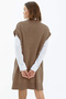 V-Neck Long Knitwear Sweater - Milk Brown - 4