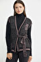 Color-Combined Belted Wool Knitwear Vest - Black - 4