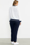 Color Block Gradient Crepe Suit - Navy Blue - 6