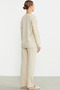Beige Soft V-Neck Pajama Set - 6