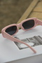 Black Ultraviolet 400 Protected Glass Pink Frame Women's Sunglasses - 7