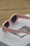 Black Ultraviolet 400 Protected Glass Pink Frame Women's Sunglasses - 6