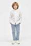 Boys Linen Shirt Long Sleeve Summer Foldable Sleeve Button-Down Comfortable School and Casual Shirt - 2