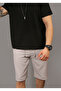 Men's Striped Stretchy Jogger Capri Shorts with Elastic Waist Button Back Pocket Zipper - 5
