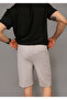 Men's Striped Stretchy Jogger Capri Shorts with Elastic Waist Button Back Pocket Zipper - 3