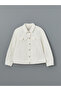 White Shirt Collar Women's Jean Jacket - 5
