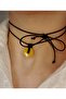 Lace up Adjustable String Murano Glass Flower Beaded Choker Necklace Flower Necklace - 2