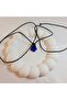 Lace up Adjustable String Murano Glass Flower Beaded Choker Necklace Flower Necklace - 5