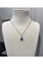 Sparkling Purple Heart Steel Chain Necklace - 4