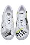 Women's Vegan Leather White Sneakers - New York Ticket Design - 3