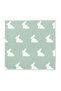 100% Cotton Muslin Baby Shoulder Diapers 5 Pack - Mono Lapin Matcha Green - 4