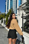Side Button Detailed Crop Stitched Jacket - 3
