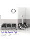 Banco Hf 3 Seater Metal Bench With Cushion - Modern Bench With Cushioned Seating & Mesh Back-Grey - 3