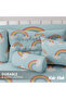 7-Piece Baby Crib Sleeping Set, Dreamy Rainbow Skies Cot Set, Size: 70 x 130 cm - 3