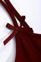 Women's Burgundy Camisole Fabric Strap Bow Detail Blouse - 3