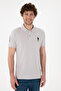 Men's Light Gray Slim Fit Polo Neck Basic T-Shirt 50305929-VR001 - 4