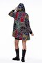 Long Sleeve Hooded Tamay Flannel Autumn and Winter Coat Black Syh - 2