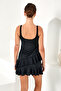 Zero Sleeve Dress Swimsuit Swimmer Skirted Swimsuit 3267 Black - 5