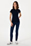 Women's Navy Blue T-Shirt 50280070 -Vr033 - 4
