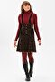Salopet Flannel Short Autumn and Winter Skirt Crisp Pattern Black Syh