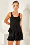 Zero Sleeve Dress Swimsuit Swimmer Skirted Swimsuit 3267 Black