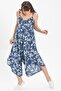 Strappy Voile Selin Summer Jumpsuit Blue Mv - 4