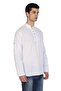 Long Sleeve Şile Cloth Bodrum Men's T-shirt White 9001 - 5