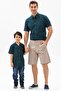 Short Sleeve Slim Fit Shile Cloth Single Pocket Men's Summer Shirt Dark Petrol 3069 - 5