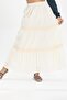 Long Şile Cloth Lace Summer Skirt Cream Cream - 4