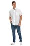 Short Sleeve Sile Cloth Single Pocket Men's Summer Shirt White 3001 - 6