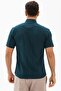 Short Sleeve Slim Fit Shile Cloth Single Pocket Men's Summer Shirt Dark Petrol 3069 - 2