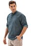 Long Sleeve Şile Cloth Bodrum Men's T-shirt Green 9014 - 5