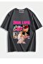 تي شيرت Smoked Dua Lipa Pink Photo Collage مطبوع من الأمام/الخلف مقاس كبير للجنسين