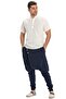 Short Sleeve Slub Cotton Bodrum Men's Summer Tshirt Cream 3002 - 5