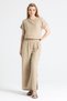 Izel Slit Summer Muslin Trousers Mink Vzn - 3