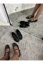 Women's Black Patent Leather Ballerinas - 8